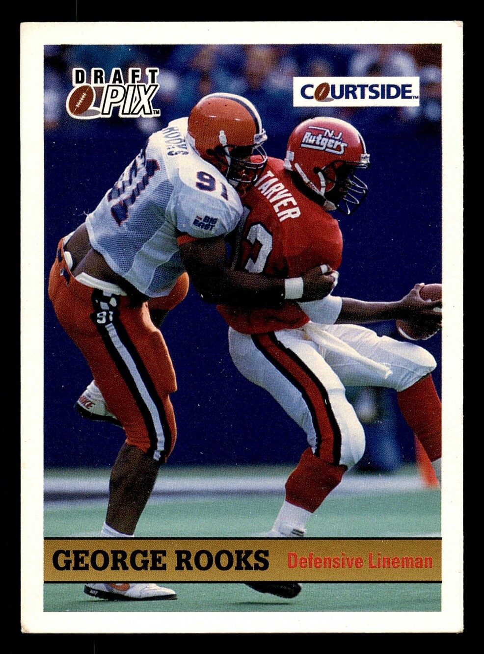 1992 Courtside Draft Pix #112 George Rooks Football Card